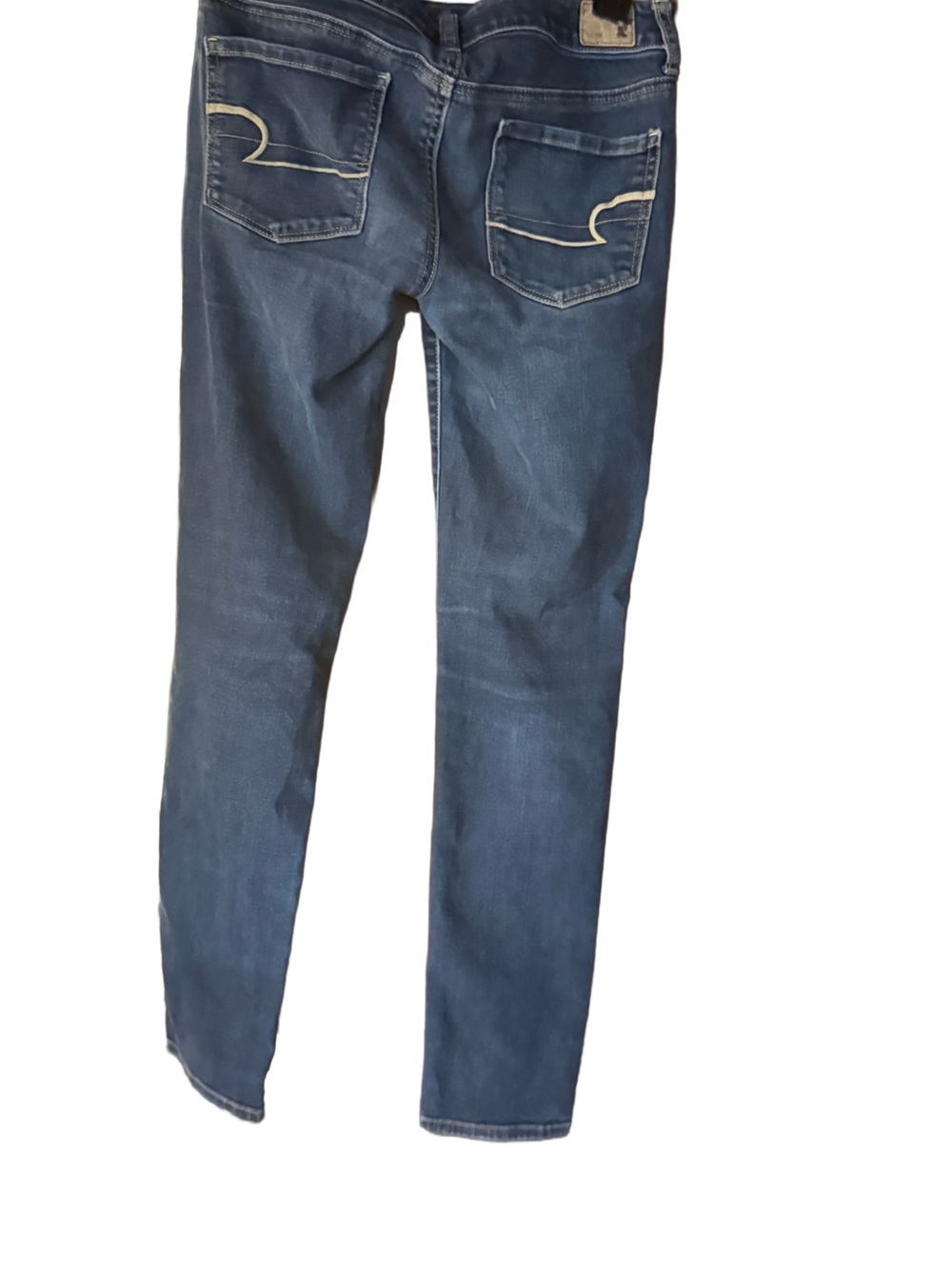 American Eagle Outfitters Women's Straight Leg Jeans - Dark Blue Denim
